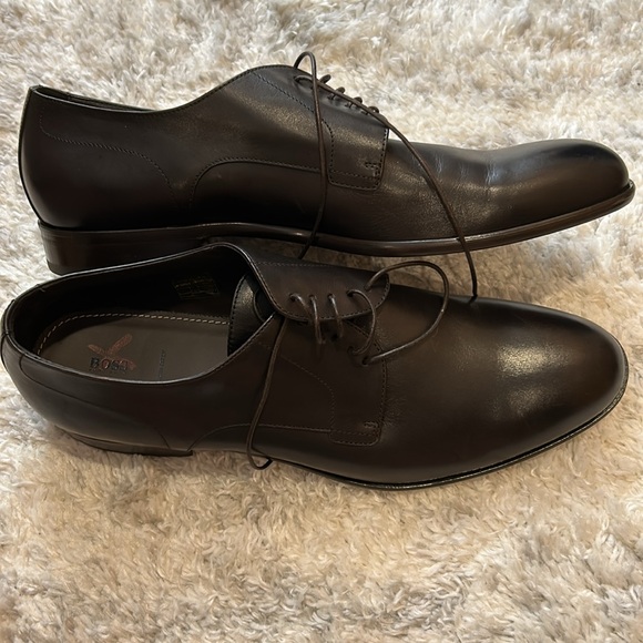 Men’s BOSS dress shoes Sz US 10 Black - Picture 7 of 9